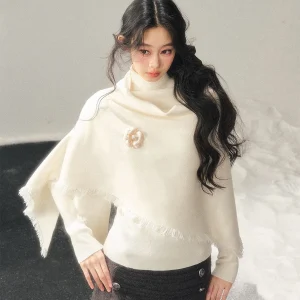 AOMALM High Collar Knitted Sweater awl Two Piece Set Women Winter Casual Slim Fit Long Sve Faion for Young Girls - AliExpress Sweaters&Jumpers