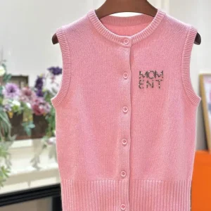 Pure Wool Blend ort Svel Knitted Vest Women's round Ne Single Button Embellied Letter French Sle Warm Ciwalk ... - AliExpress Sweaters&Jumpers