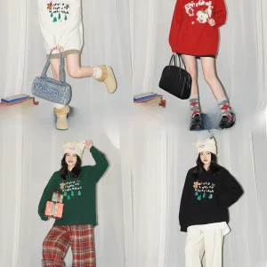 Cisas Pattern Loose Knitted Hat Women's Sweater Front Chest Design Casual Sle JGGU Jinggu Cisas Fly Series - AliExpress Sweaters&Jumpers
