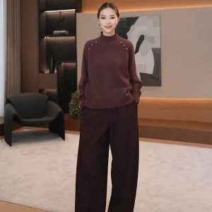 Loose Fit Knitted Sweater Women's Crew Ne Pullover Soft Warm Regular Sve Long Spring New Sle Pure Color f High Collar - AliExpress Sweaters&Jumpers
