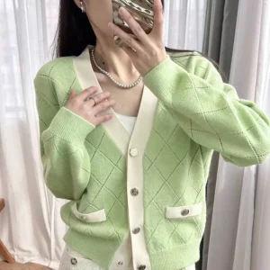 S Home Early Autumn Faion mat Fre Knitted Vest Women's V-ne Hollow Diamond id Outerwear Soft oulder Pad - AliExpress Sweaters&Jumpers