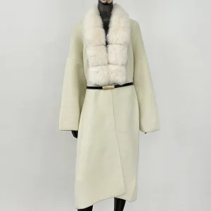FURYOURSELF 2025 Spring Autumn Real Fox Fur Sweater Long Oversized Cardigan Women Belt Loose Knitwear Female Fur Knitted Coat - AliExpress Sweaters&Jumpers