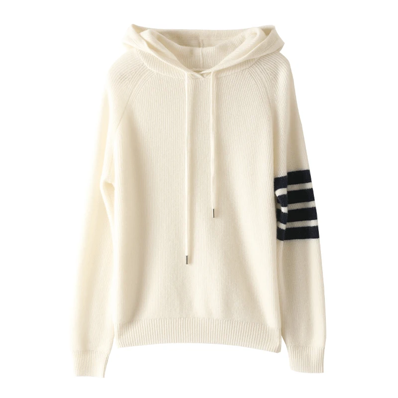 Women Hooded Pullover Cashmere Sweater Autumn Winter Thick Long Sleeve Soft Casual 100% Cashmere Knitwear Female Clothing Top - AliExpress Sweaters&Jumpers