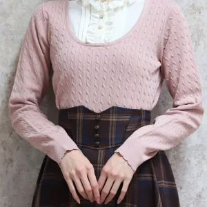Sweet Sle Knitted Sweater Women's Long Sve Ruffle Hem Patchwork Knitwear Soft Comfortable Breathable Spring Commute Wear - AliExpress Sweaters&Jumpers