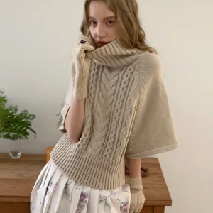JDE Retro Knitted High Collar Sweater Women's Spring Inner Seven Sve Knit Base irt Turtlene Top Polyester Fiber Loose Fit - AliExpress Sweaters&Jumpers