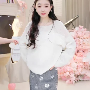 OUDOCKEE Thin Knitted Sweater Women's Inner Wear Outer Wear Spring New Design Elegant Top Cute Style Regular Fit Knitted Long... - AliExpress Sweaters&Jumpers