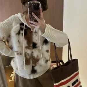 Ele Winter Knitted Long Sve Hooded Cardigan Women's Casual Sle Zipper Dstring Coat Warmth Comfortable Eco-Friendly - AliExpress Sweaters&Jumpers