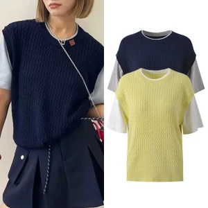 2025 Early Autumn New Color Blo Knitted ort Sve Pullover round Ne Twist Pattern Top Women's Faion Commute Sle - AliExpress Sweaters&Jumpers