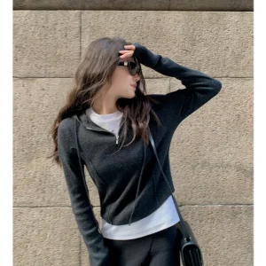Skin-friendly Woolen Hat Design Women's Sweater Slimming Sli Korean Version Commute Sle Long Sve V-ne ort Length - AliExpress Sweaters&Jumpers