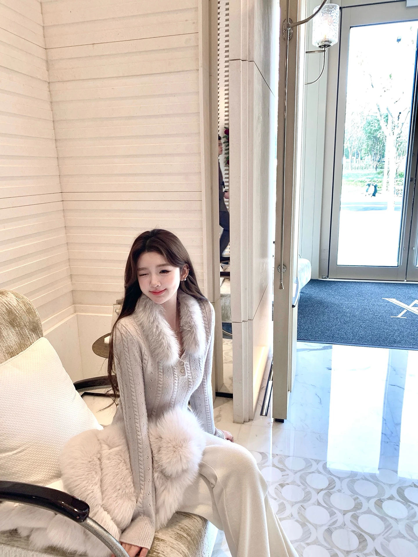 Zhaobao Miss Tangy Tangy 00 Wool Knitwear Fur Collar Women's Winter New Sle Sweater Loose Fit Long Sve Color - AliExpress Sweaters&Jumpers