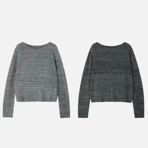JINGJING2024 New Loose Knitted Wool Blend High Elastic Soft Skin-friendly Casual Knitted Sweater Commute Sle Long Sve - AliExpress Sweaters&Jumpers