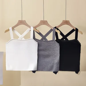 Summer New Suspender Tops Soft And Fashionable Temperament Versatile Wool Back Cross Bottoming Vest - AliExpress Sweaters&Jumpers