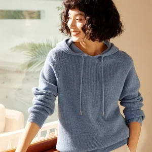 100% Cashmere Women's Hooded Collar Knitted Pullover Tops Casual Long Sleeved Warm Sweater 2025 Autumn/Winter Women's Clothing - AliExpress Sweaters&Jumpers