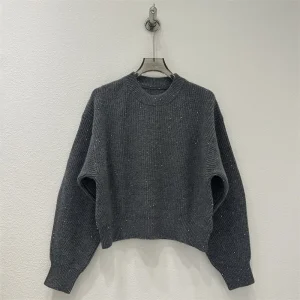 Women's sweater New elastic knitted slim fit long sleeved top for autumn 2025 Wool blend round neck pullover y2k sequin Knitwear - AliExpress Sweaters&Jumpers