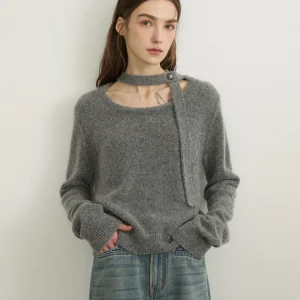 Reatic Design Sensation Women's ey Slimming High-End Korean Sle Knitted Sweater with Sa Soft Wool Long Sve V-Ne - AliExpress Sweaters&Jumpers