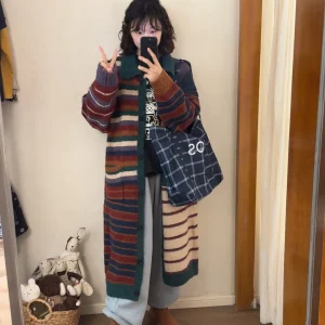 High Quali Heavy Knit Large Sweater Jaet  Ethnic Sle High ammage RXran Knitted Open Cardigan Women's Faion - AliExpress Sweaters&Jumpers