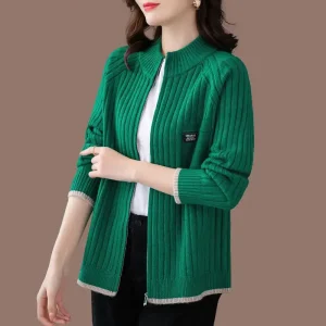 Autumn Winter Cardigan Sweater Jacket Women 2024 New Fashion Loose Zipper Knitted Sweater Coat Female Casual outerwear Ladies - AliExpress Sweaters&Jumpers