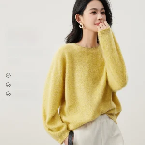 Soft Wool Camere Knitted Sweater Women's New Sle Winter Thiened Loose Fit Casual Ele Sle Overhead Coat - AliExpress Sweaters&Jumpers