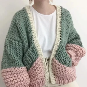 HANDMADE Sweaters Cardigan Puff Sleeve Oversize Women Warm Winter Cardigans Sweaters New 2026 Fashion Knitwear Outwear - AliExpress Sweaters&Jumpers