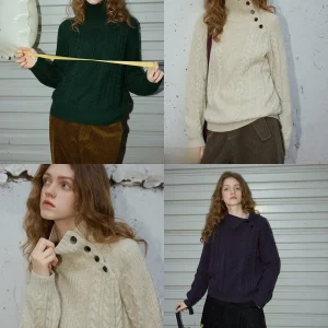 BMLT Thiened High Collar Sweater Knitted Warm Long Sve Overhead Sle Korean Faion Cozy Daily Wear Pure Color Design - AliExpress Sweaters&Jumpers