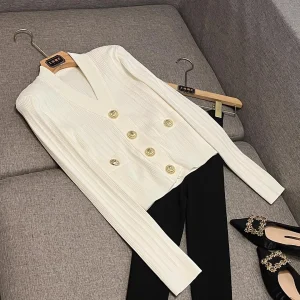 Faionable High Quali Women's Knitted Sweater Cardigan Classic Sle Winter 2025 New Arrival ort Length V-Ne Long Sve - AliExpress Sweaters&Jumpers