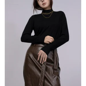 owyee Ace 75 Micron Fine Spun Beautiful Lamb Wool Base Layer f High Collar round Ne Sweater Women's Slim Fit Inner Wear - AliExpress Sweaters&Jumpers