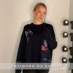 Flowers Butterflies Cashmere Knitted Sweater Women Winter Spring O-Neck Long Sleeve Fashion Sweaters Casual Pullover Tops 2026 - AliExpress Sweaters&Jumpers