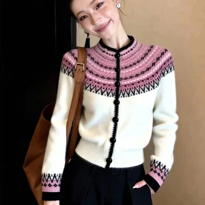 Faionable College Sle Knitted Open Cardigan Women's Loose Casual Top Color Blo Winter New Arrival Anti-Aging - AliExpress Sweaters&Jumpers