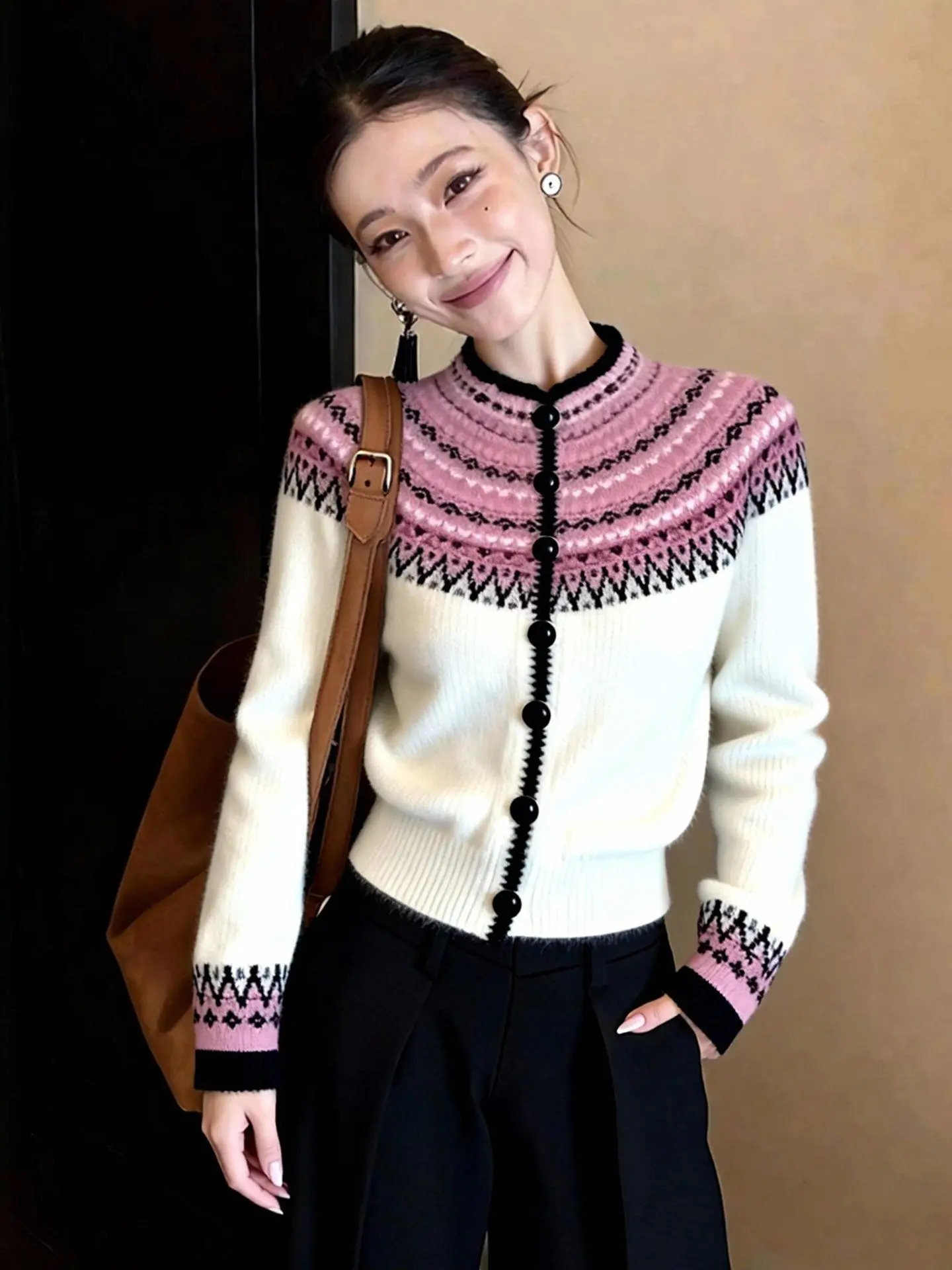 Faionable College Sle Knitted Open Cardigan Women's Loose Casual Top Color Blo Winter New Arrival Anti-Aging - AliExpress Sweaters&Jumpers
