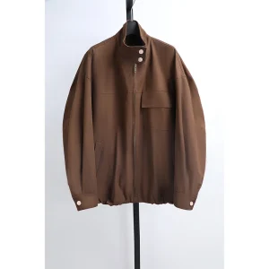 Casual Sle Stand Collar Jaet Women's Loose Fit Cotton Long Sve Zipper Closure Elastic Bot Hem Spring New Arrival - AliExpress Sweaters&Jumpers