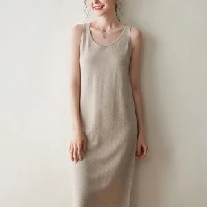 Autumn Winter Camere Vest Women's round Ne Svel Knitted Slim Fit Midi Dr Casual Comfortable Soft Pure Color - AliExpress Sweaters&Jumpers