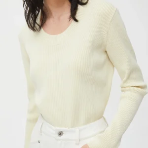 Spring New U-Ne Slim Fit Commute Light Color Wool Long Sve Ribbed Knitted Sweater Overhead Knitwear Faionable Women's ... - AliExpress Sweaters&Jumpers