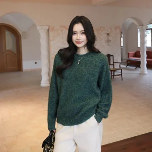 Lao Yang's Personal Sle Spring Waltz Faion Fce Knitted Sweater Soft Merino Wool Camere Long Sve Women's Knitwear - AliExpress Sweaters&Jumpers