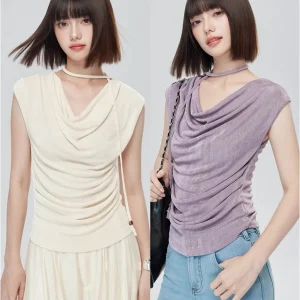 Ayemorrey Fraance  High Elastic Svel Vest Multiple Wearings Women's Slim Fit Knitted Top without Sves - AliExpress Sweaters&Jumpers