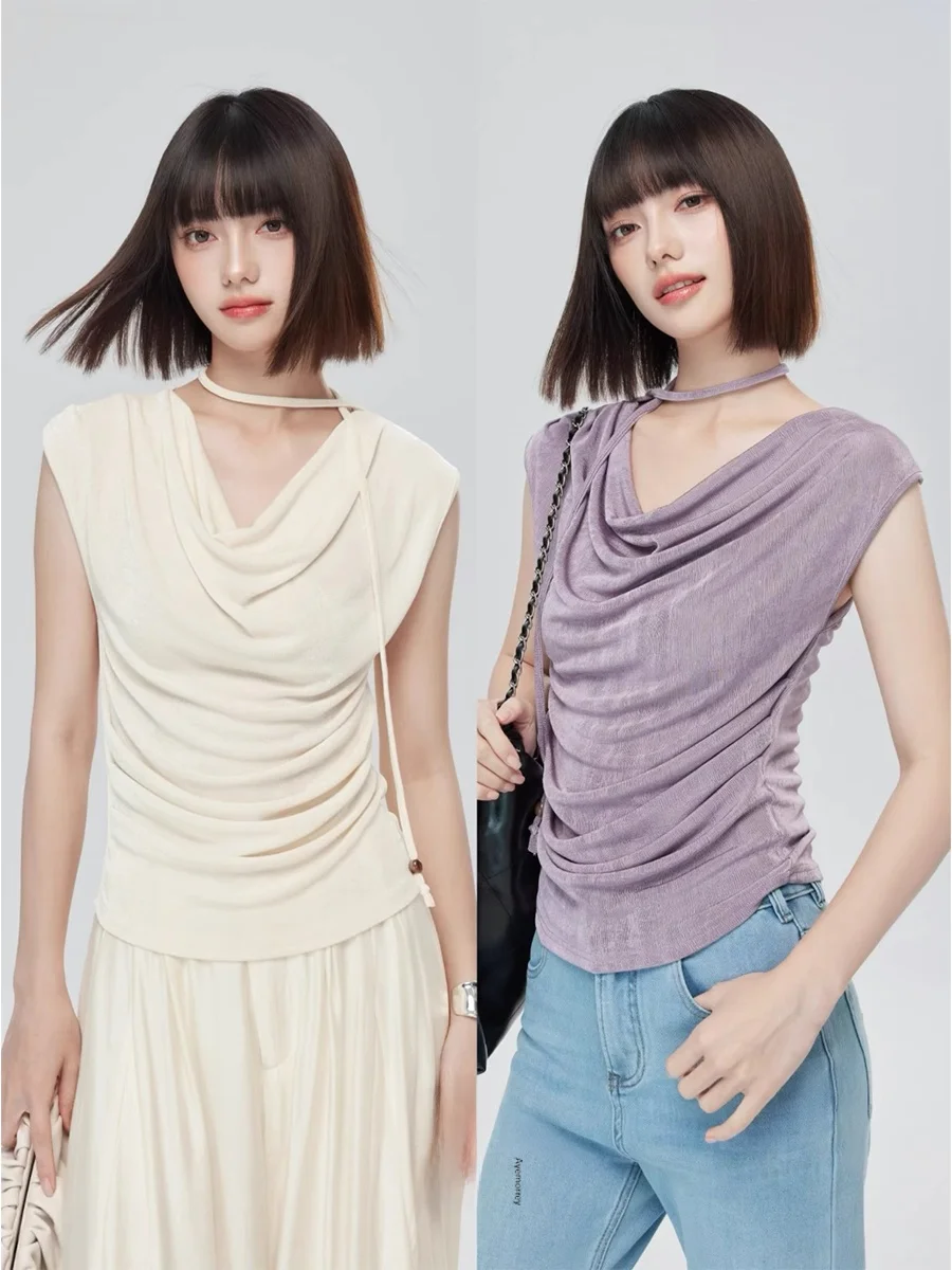 Ayemorrey Fraance High Elastic Svel Vest Multiple Wearings Women's Slim Fit Knitted Top without Sves - AliExpress Sweaters&Jumpers