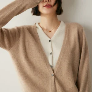 Chic Autumn Winter Women Cardigan Sweater 100% Cashmere Clothes Knitwear Fake Two Pieces V-neck Single Breasted Office Lady Tops - AliExpress Sweaters&Jumpers