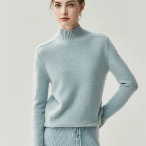 Women's Sweater Pullover 100% Cashmere Sweater Autumn Winter Pullover Warm Thick Mock Neck Saddle Shoulder Loose Daily Knit Tops - AliExpress Sweaters&Jumpers