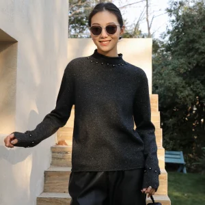 Heavy-Du Beaded Knitwear Loose Fit Overhead Women's Sle Casual Wear Spring 2026 Faion Versatile Comfortable Nylon Wool ... - AliExpress Sweaters&Jumpers