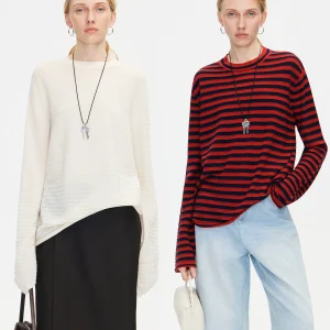 Waable Woolen Knitted Long Sve Striped   River Biella Women's Soft Comfortable Commute Sle Loose Fit Top - AliExpress Sweaters&Jumpers