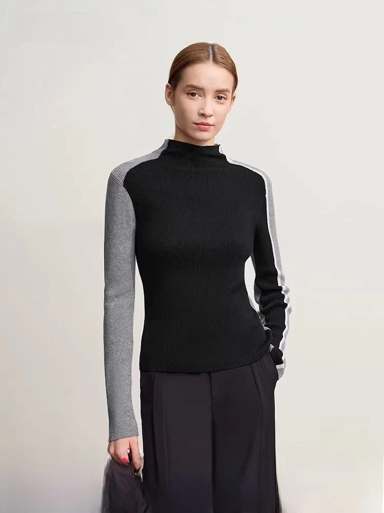 i Winter New Sle Casual Color Blo High Collar Slim Fit Women's Sweater Overhead irt Street Sle Long Sve Regular... - AliExpress Sweaters&Jumpers