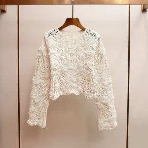 MaSande High-End Women's Autumn Winter New Hollow out Hook Flower Design Sweater Versatile All-Match Sle Commute Faion - AliExpress Sweaters&Jumpers