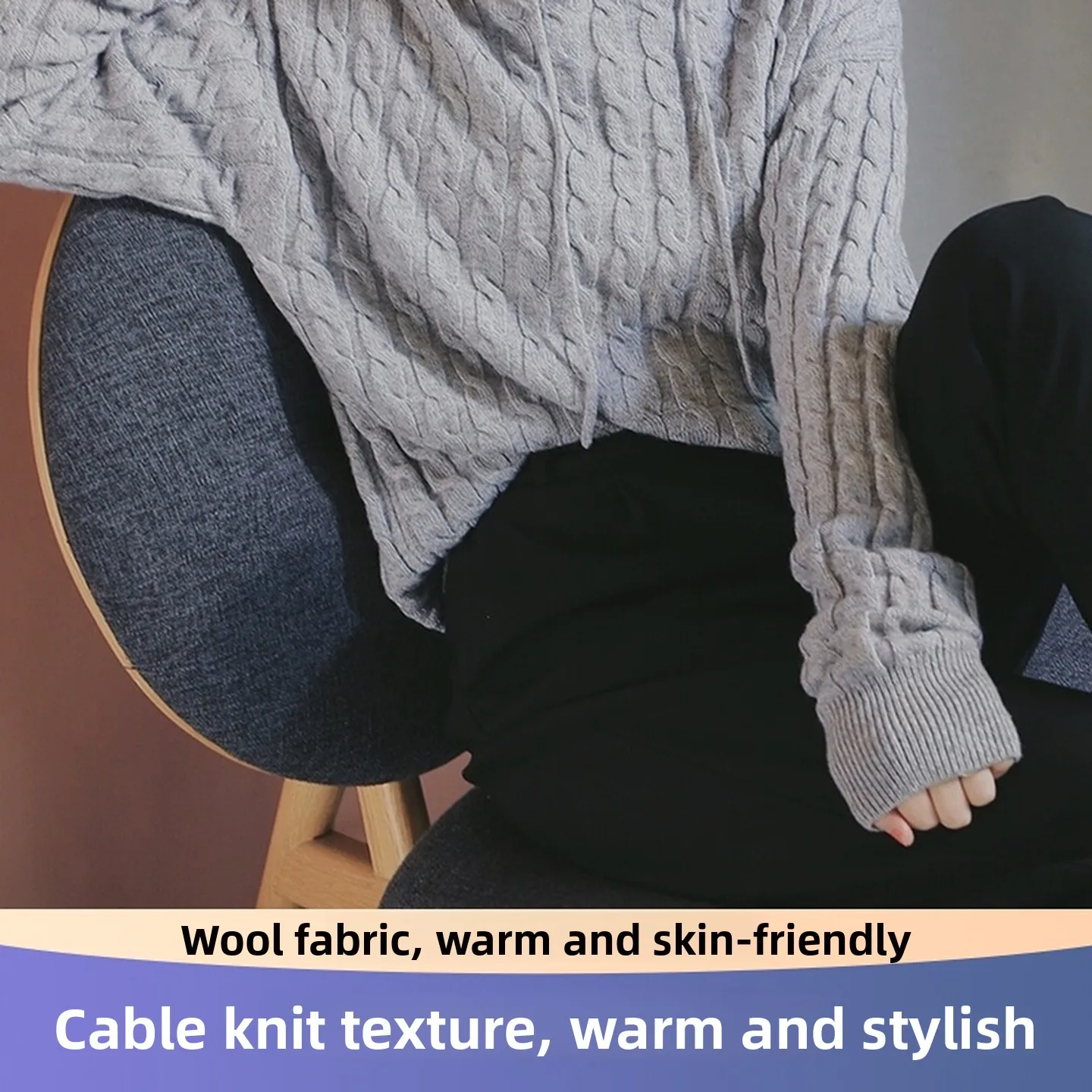 Loose Sle Knitted Hat Sweatirt with Tassel Yarn Twist Pattern Long Sve Thermal Base Layer Hooded Pullover Woolen Sweater - AliExpress Sweaters&Jumpers