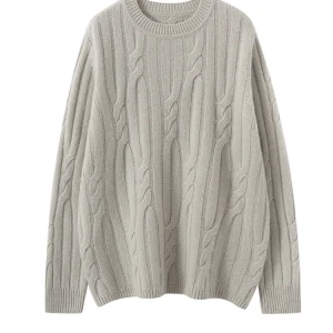 Vintage Women's Sweater Pullover 100% Cashmere Pullover Autumn Winter Sweater Warm Loose Twist Flower Knit O-Neck Casual Clothes - AliExpress Sweaters&Jumpers