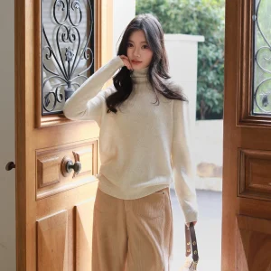 Warm High Collar Wool Sweater 00% Merino Wool Base Layer Top Sl Comfortable Casual Sle Women's Winter Faion - AliExpress Sweaters&Jumpers