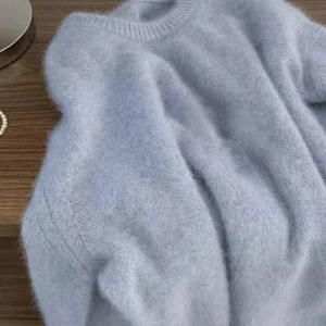 Round neck loose lazy pure cashmere sweater women's autumn and winter new thick soft waxy bottoming sweater - AliExpress Sweaters&Jumpers