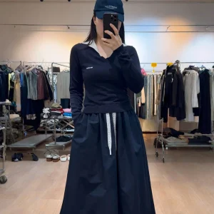 PM Wang Na Na k Blue Lyocell Wool New Slim Fit Warm Engli Letter Collar Knitted Long Sve Women's Faion Casual Knitwear - AliExpress Sweaters&Jumpers