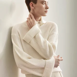 Amii Minimalism 2025 Cozy Sweater Pullover For Women Winter Lazy Lapel Long Sleeve Metal Buckle Loose Solid Knitted Top 12423046 - AliExpress Sweaters&Jumpers
