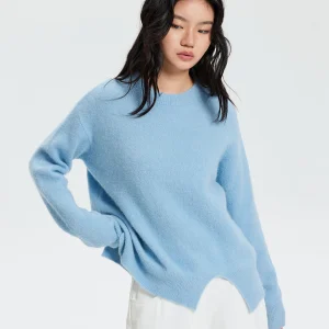 Soft Cozy Women's Knitted Long Sve Overhead Sweatirt Base Layer round Ne Top Commute Sle Pure Color Autumn Winter - AliExpress Sweaters&Jumpers
