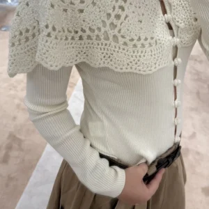 Faionable Heavy-Du Hooked Flower Long Sve Slim Fit Knitted Scarf HEIDD Women's Spring 2026 Sli Knitwear - AliExpress Sweaters&Jumpers