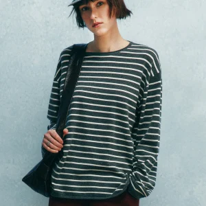 Cloud Soft Touch Silk Wool Knitted Stripe Base irt Loose Lazy Sle round Ne Roll Long Sve Women's Faion Daily ... - AliExpress Sweaters&Jumpers